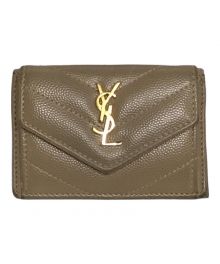 Yves Saint Laurent（イヴサンローラン）の古着「三つ折り財布 コンパクトウォレット」｜ブラウン