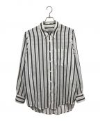 BED J.W. FORDベッドフォード）の古着「Button-down Shirts シースルーボタンダウンシャツ」｜ホワイト×グレー