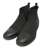 +F+エフ）の古着「ACTHREAD CHELSEA BOOTS」｜ブラック