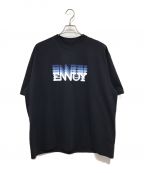 ENNOYエンノイ）の古着「Electric Logo GradationTシャツ プリントTシャツ」｜ネイビー