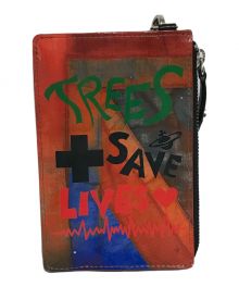 Vivienne Westwood（ヴィヴィアンウエストウッド）の古着「TREES SAVE LIVES カードケース」｜ブラック×オレンジ