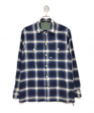 Denham (デンハム) CANNON SHIRT WFC フランネルシャツ ネイビー×アイボリー サイズ:S