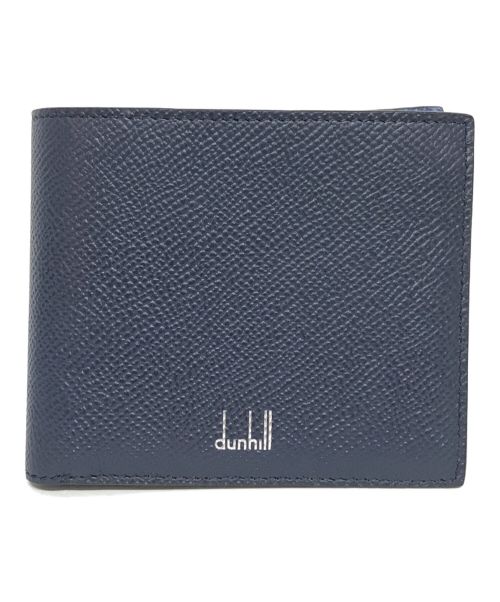 dunhill（ダンヒル）dunhill (ダンヒル) カドガン 小銭入れ付き 2つ折り財布 ネイビー×ブルー サイズ:記載なしの古着・服飾アイテム