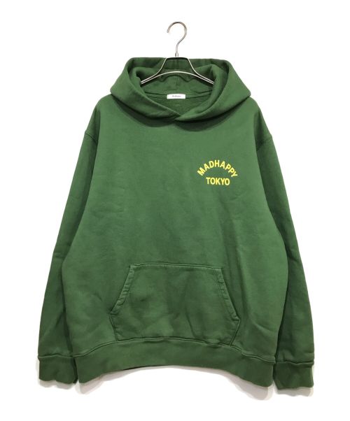 madhappy（マッドハッピー）madhappy (マッドハッピー) TOKYO EXCLUSIVE HOODIE プリントフーディ グリーン サイズ:XLの古着・服飾アイテム