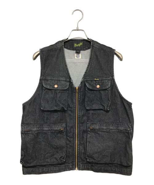 Wrangler（ラングラー）Wrangler (ラングラー) KEBOZ (ケボズ) DENIM VEST コラボデニムベスト ブラック サイズ:Sの古着・服飾アイテム