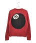 stussy (ステューシー) 8 BALL HEAVY BRUSHED MOHAIR SWEATER 8ボールモヘア混ニット レッド×ブラック サイズ:Ｍ：19000円