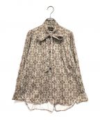 Needlesニードルズ）の古着「Ascot Collar EDW Shirt 総柄シャツ」｜ベージュ