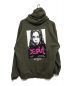 X-GIRL (エックスガール) FACE POSTER SWEAT HOODIE プリントフーディ パーカー カーキ サイズ:L：6000円