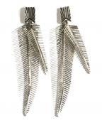 TOGA ARCHIVESトーガアーカイブス）の古着「Metal Feather Pierced Earrings メタルフェザーピアス」