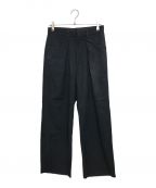 UNUSEDアンユーズド）の古着「Wide tuck pants ダック地パンツ」｜ダークネイビー