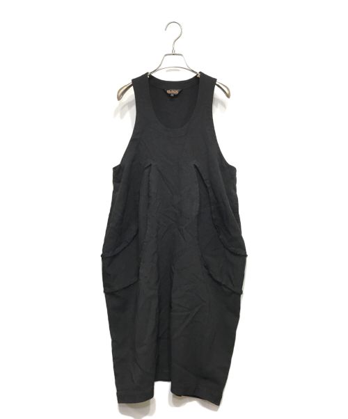 BLACK COMME des GARCONS（ブラック コムデギャルソン）BLACK COMME des GARCONS (ブラック コムデギャルソン) 24AW ポリ縮絨 デザイン ワンピース ブラック サイズ:XXSの古着・服飾アイテム