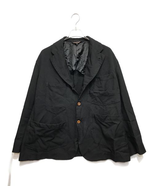 BLACK COMME des GARCONS（ブラック コムデギャルソン）BLACK COMME des GARCONS (ブラック コムデギャルソン) 23SS 縮絨ポリジャケット ブラック サイズ:XSの古着・服飾アイテム