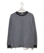 UNIVERSAL PRODUCTS.ユニバーサルプロダクツ）の古着「Multi Border L/S T-shirt ボーダーカットソー」｜ネイビー