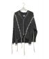 MAISON SPECIAL（メゾンスペシャル）の古着「Oni-Waffle Chemical Over-Dye Prime-Over V-Neck Knit Cardigan Vネックカーディガン」｜ブラック