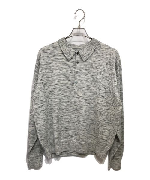 crepuscule（クレプスキュール）crepuscule (クレプスキュール) H-G L/S Knit Polo ニットポロシャツ グレー サイズ:1の古着・服飾アイテム