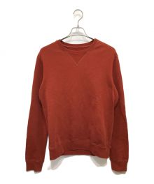 Maison Martin Margiela 14（メゾンマルタンマルジェラ 14）の古着「レザー エルボーパッチ スウェットシャツ」｜ブラウン