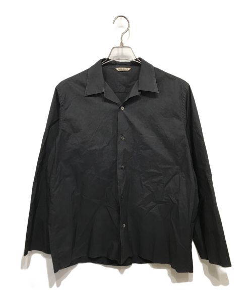 AURALEE（オーラリー）AURALEE (オーラリー) SELVEDGE WEATHER CLOTH SHIRTS 長袖シャツ ブラック サイズ:4の古着・服飾アイテム