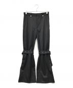 JOHN LAWRENCE SULLIVANジョン ローレンス サリバン）の古着「Wool gabardine bondage trousers ウールギャバボンテージパンツ」｜ブラック