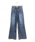 JOHN LAWRENCE SULLIVANジョン ローレンス サリバン）の古着「Washed denim wide pants デニムパンツ」｜ブルー