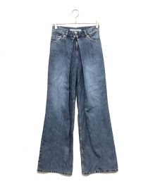 JOHN LAWRENCE SULLIVAN（ジョン ローレンス サリバン）の古着「Washed denim wide pants デニムパンツ」｜ブルー