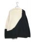 6(ROKU) BEAUTY&YOUTH (ロク ビューティーアンドユース) BICOLOR KNIT PULLOVER バイカラーニット ホワイト×ブラック サイズ:記載なし：6000円