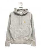 maison kitsuneメゾンキツネ）の古着「CHILLAX FOX PATCH CLASSIC HOODIE ワンポイントフーディ」｜グレー