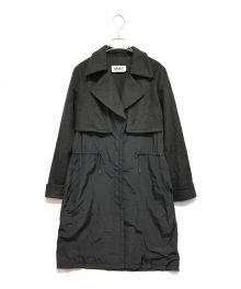 MM6 Maison Margiela（エムエムシックス メゾンマルジェラ）の古着「ここのえタグ ナイロンドッキングロングコート」｜ブラック