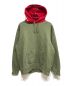 SUPREME（シュプリーム）の古着「21AW Contrast Hooded Sweatshirt」｜グリーン×レッド