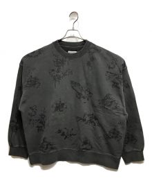 MAISON SPECIALIAL（メゾンスペシャル）の古着「Prime-Over Tattoo Print Pigment Crew Neck Sweat プリントスウェット」｜グレー