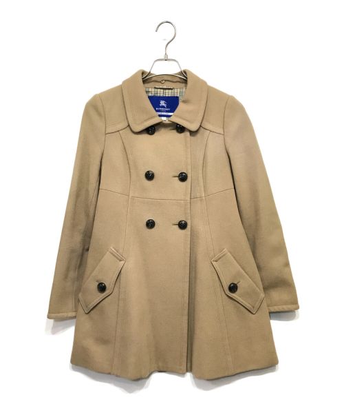 BURBERRY BLUE LABEL（バーバリーブルーレーベル）BURBERRY BLUE LABEL (バーバリーブルーレーベル) ウールコート ベージュ サイズ:38の古着・服飾アイテム