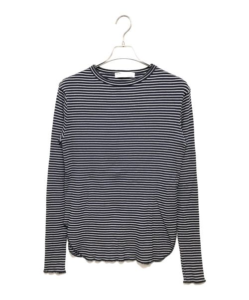 L'appartement（アパルトモン）L'appartement (アパルトモン) BORDER RIB LONGSLEEVE T-SHIRT ネイビー サイズ:記載なしの古着・服飾アイテム