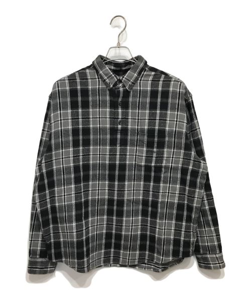 SUPREME（シュプリーム）SUPREME (シュプリーム) Pullover Plaid Flannel Shirt グレー サイズ:Mの古着・服飾アイテム