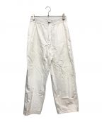 Graphpaperグラフペーパー）の古着「Garment dyed poplin pants」｜ホワイト