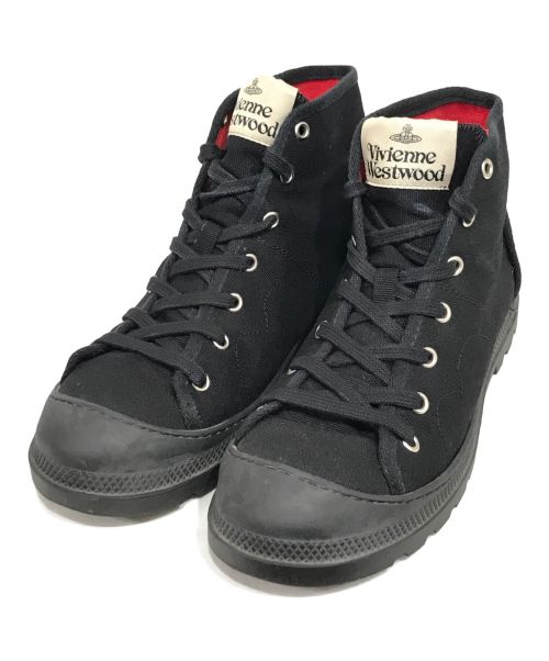 Vivienne Westwood（ヴィヴィアンウエストウッド）Vivienne Westwood (ヴィヴィアンウエストウッド) ミッドカットスニーカー ブラック サイズ:43の古着・服飾アイテム