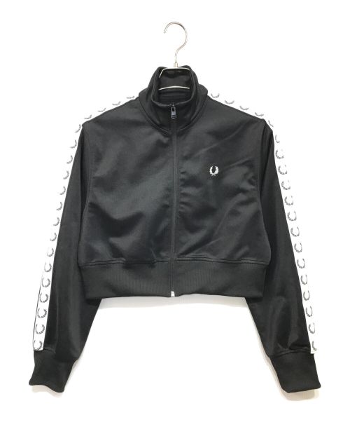 FRED PERRY（フレッドペリー）FRED PERRY (フレッドペリー) Cropped Taped Track Jacke　クロップドテープ トラックジャケット ブラック サイズ:UK10の古着・服飾アイテム