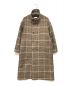 TAUPE（トープ）の古着「W Breasted Check Stand Up Coat」｜ブラウン