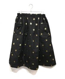 TAO COMME des GARCONS（タオ コムデギャルソン）の古着「綿ブロードフラワープリントスカート」｜ブラック