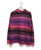 SUPREMEシュプリーム）の古着「Supreme knit stripe hooded L/S」｜パープル