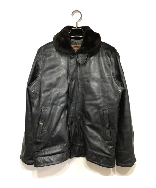 Schott（ショット）Schott (ショット) N-1レザーデッキジャケット ブラック サイズ:Mの古着・服飾アイテム