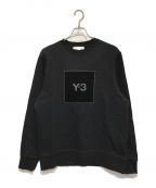 Y-3ワイスリー）の古着「SQUARE LOGO CREW SWEATSHIRT」｜ブラック