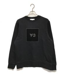 Y-3（ワイスリー）の古着「SQUARE LOGO CREW SWEATSHIRT」｜ブラック