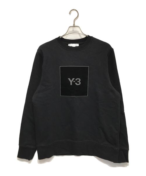 Y-3（ワイスリー）Y-3 (ワイスリー) SQUARE LOGO CREW SWEATSHIRT ブラック サイズ:Mの古着・服飾アイテム