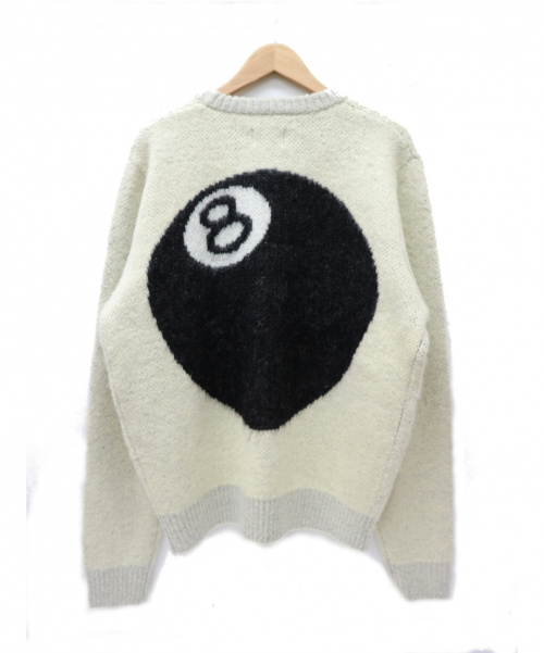 中古 古着通販 Stussy ステューシー 8ボールモヘアセーター モヘアニット ホワイト サイズ L 即完売 8 Ball Heavy Brushed Mohair Sweater ブランド 古着通販 トレファク公式 Trefac Fashion