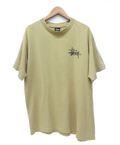 中古 古着通販 Stussy ステューシー ストックロゴtシャツ イエロー サイズ L 80 S Usa製黒タグ ヴィンテージ オールドステューシー ブランド 古着通販 トレファク公式 Trefac Fashion