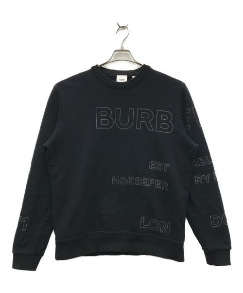 BURBERRY（バーバリー）BURBERRY (バーバリー) WOODBURYホースフェリープリントスウェット ブラック サイズ:Sの古着・服飾アイテム