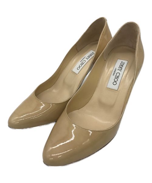 JIMMY CHOO（ジミーチュウ）JIMMY CHOO (ジミーチュウ) パテントパンプス ベージュ サイズ:35の古着・服飾アイテム