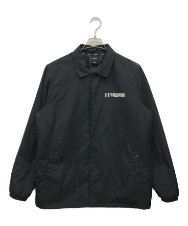 【中古・古着通販】HUF (ハフ) 中綿コーチジャケット ブラック