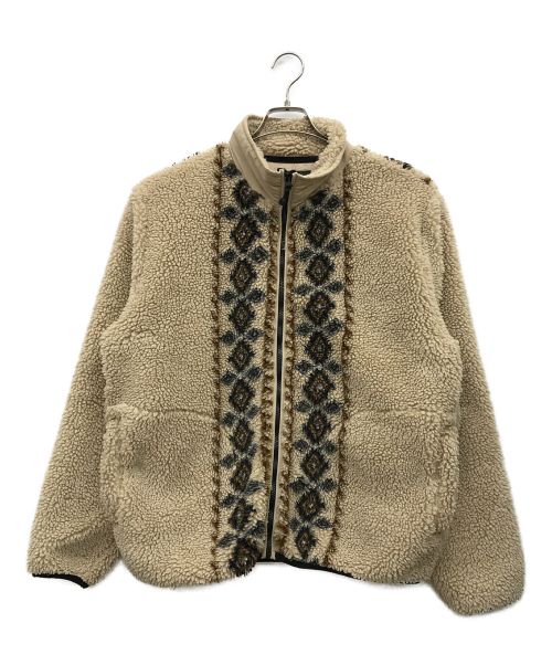 stussy（ステューシー）stussy (ステューシー) Lima Jacquard Sherpa アイボリー サイズ:Mの古着・服飾アイテム