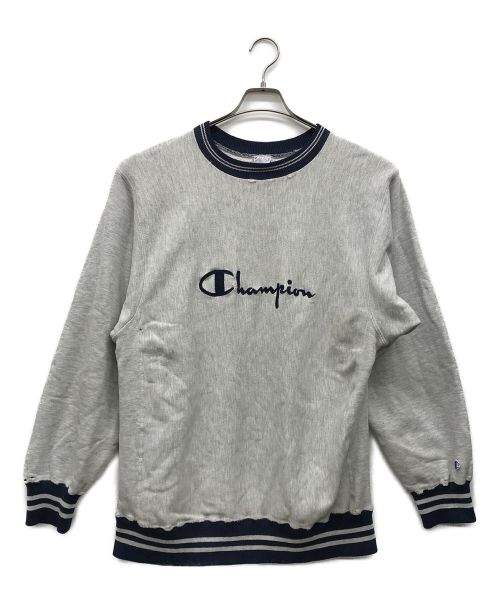 Champion（チャンピオン）Champion (チャンピオン) リバースウィーブロゴスウェット グレー サイズ:LARGEの古着・服飾アイテム