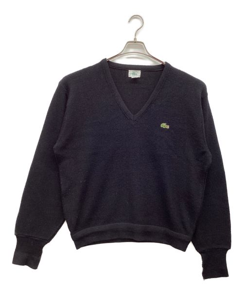 IZOD LACOSTE（アイゾッド ラコステ）IZOD LACOSTE (アイゾッド ラコステ) Vネックニット ブラック サイズ:Lの古着・服飾アイテム